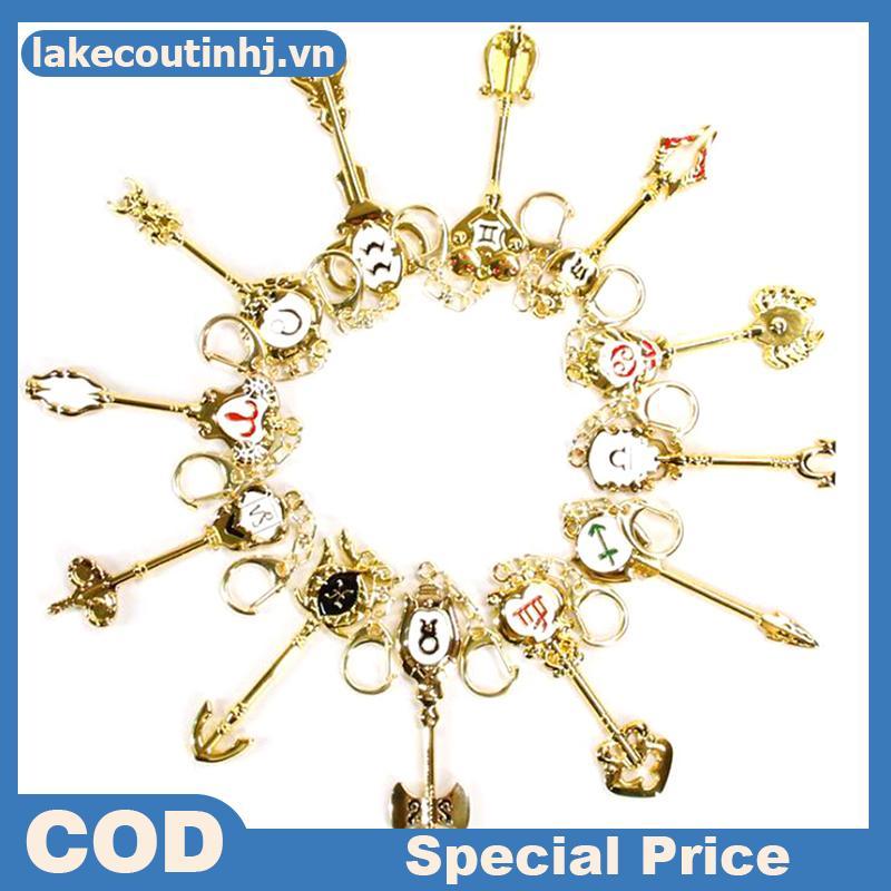 Lu การ์ตูนอะนิเมะ Fairy Tail Zodiac Star อัญเชิญกุญแจสิบสอง Constellation พวงกุญแจ tinhj