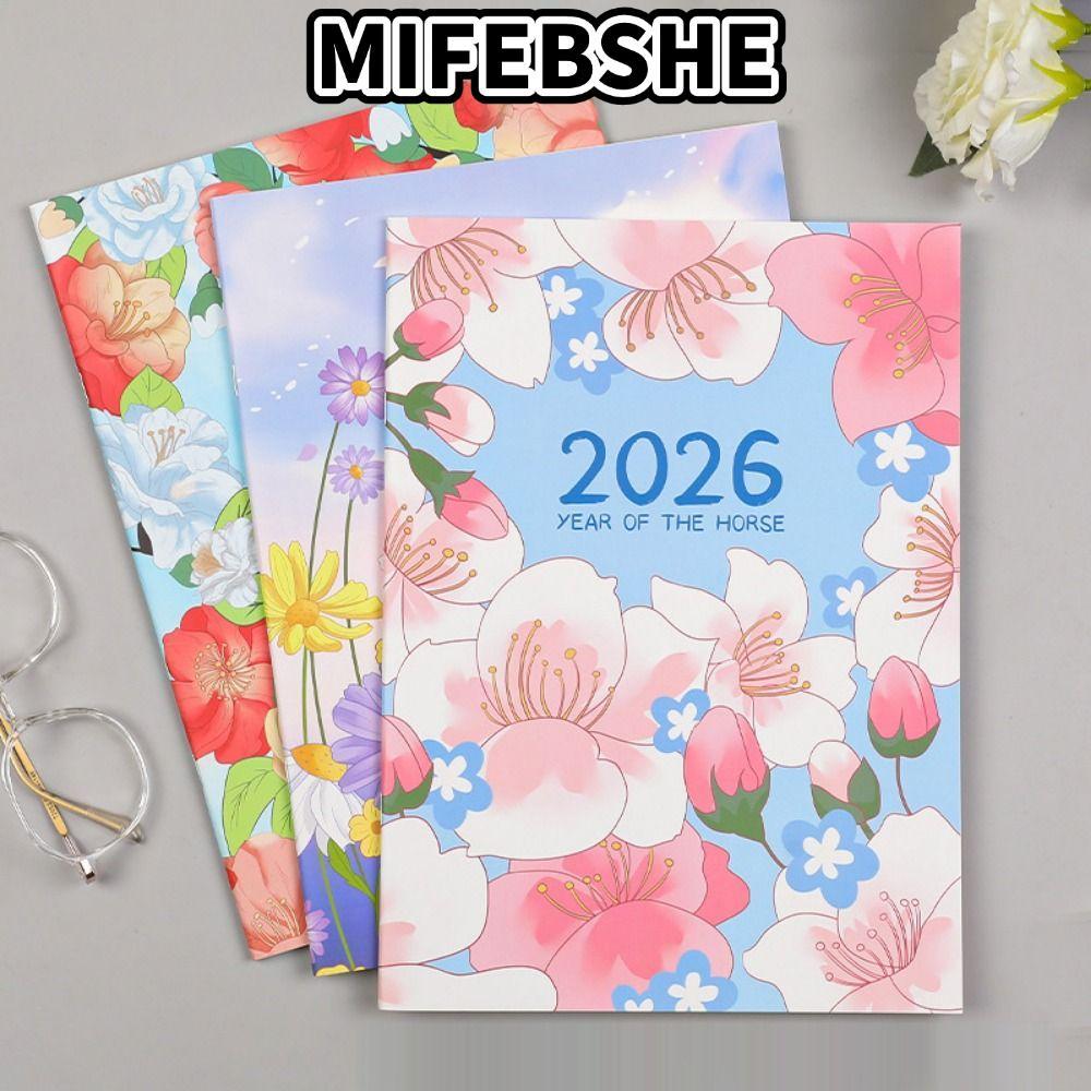 MIFEBEHE 2026 Schedules Notebook, Life Check-in Work Efficiency Planner Notebook, Practical Learning