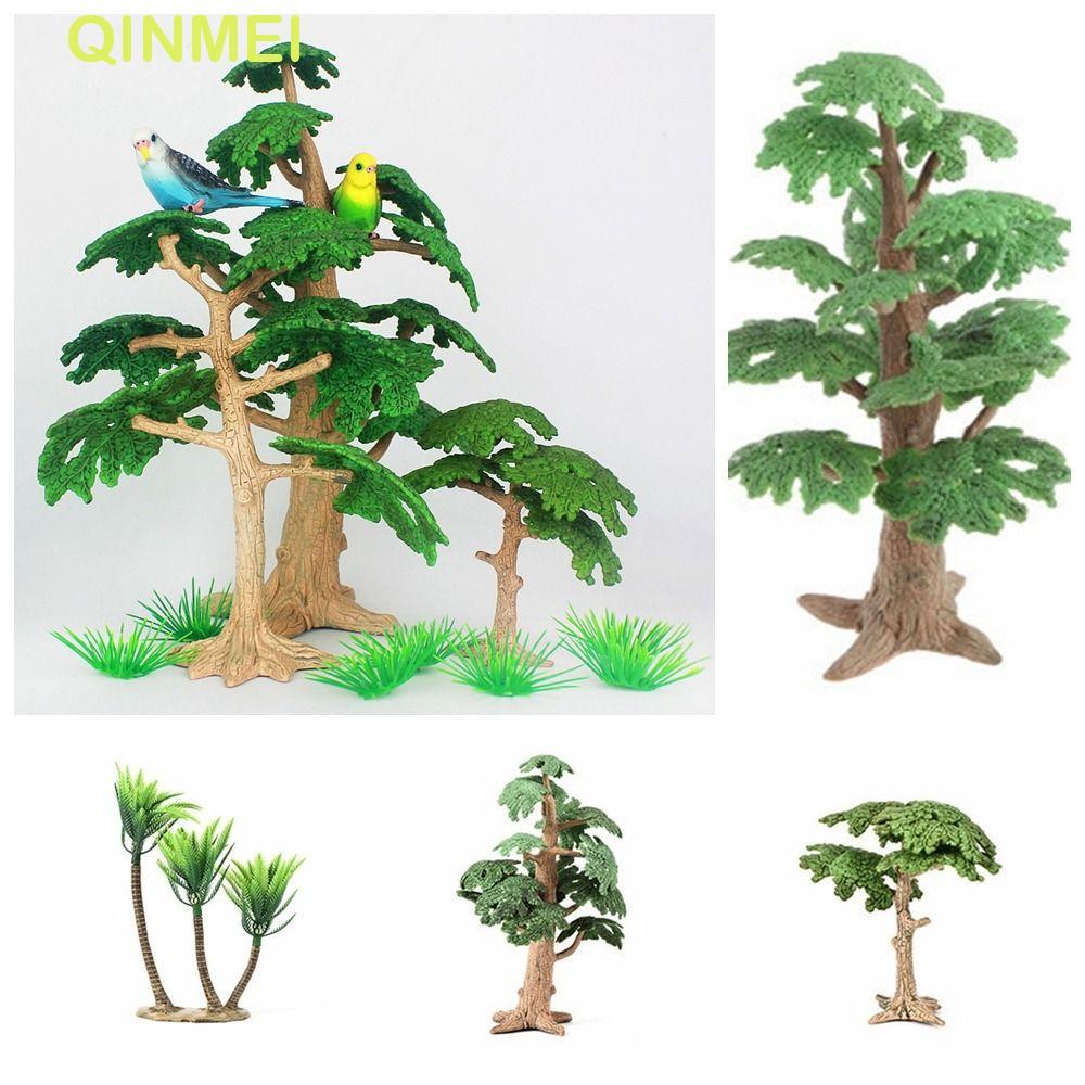 QINMEI จําลอง Cypress, Cypress Pine Trees Coconut Tree, DIY Mini Vivid พลาสติก Landscape Tree รุ่น G