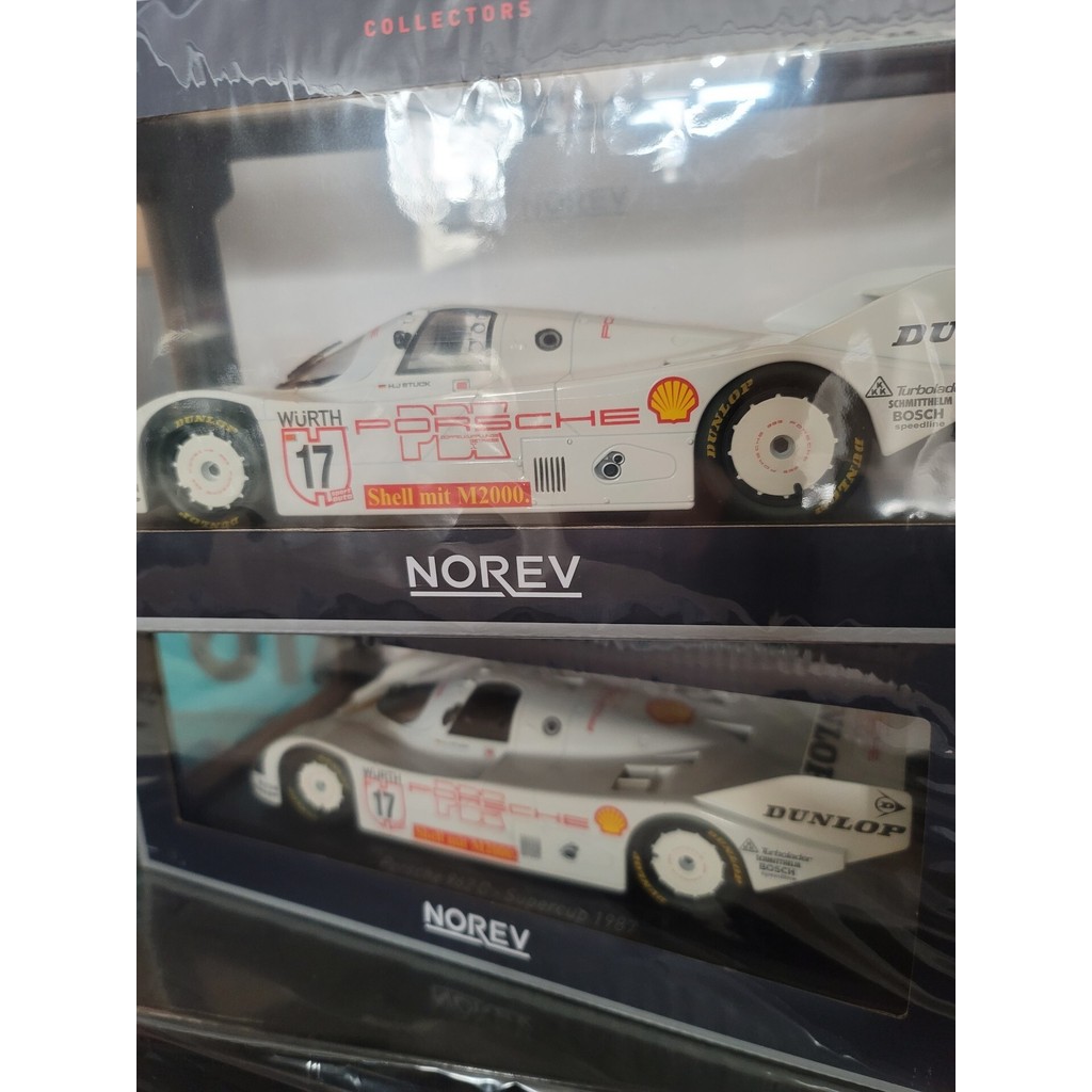 Norev 1: 18 Porsche 1987 Porsche 962C โมเดลรถโลหะจําลองเครื่องประดับ