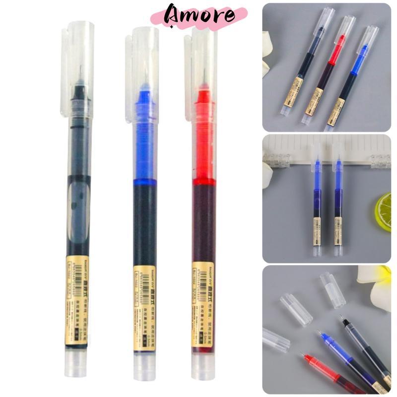 Amore สีดําสีแดงสีฟ้าเจลปากกาลงนามปากกาหมึกเจลแห้งเร็วสําหรับสํานักงานโรงเรียน