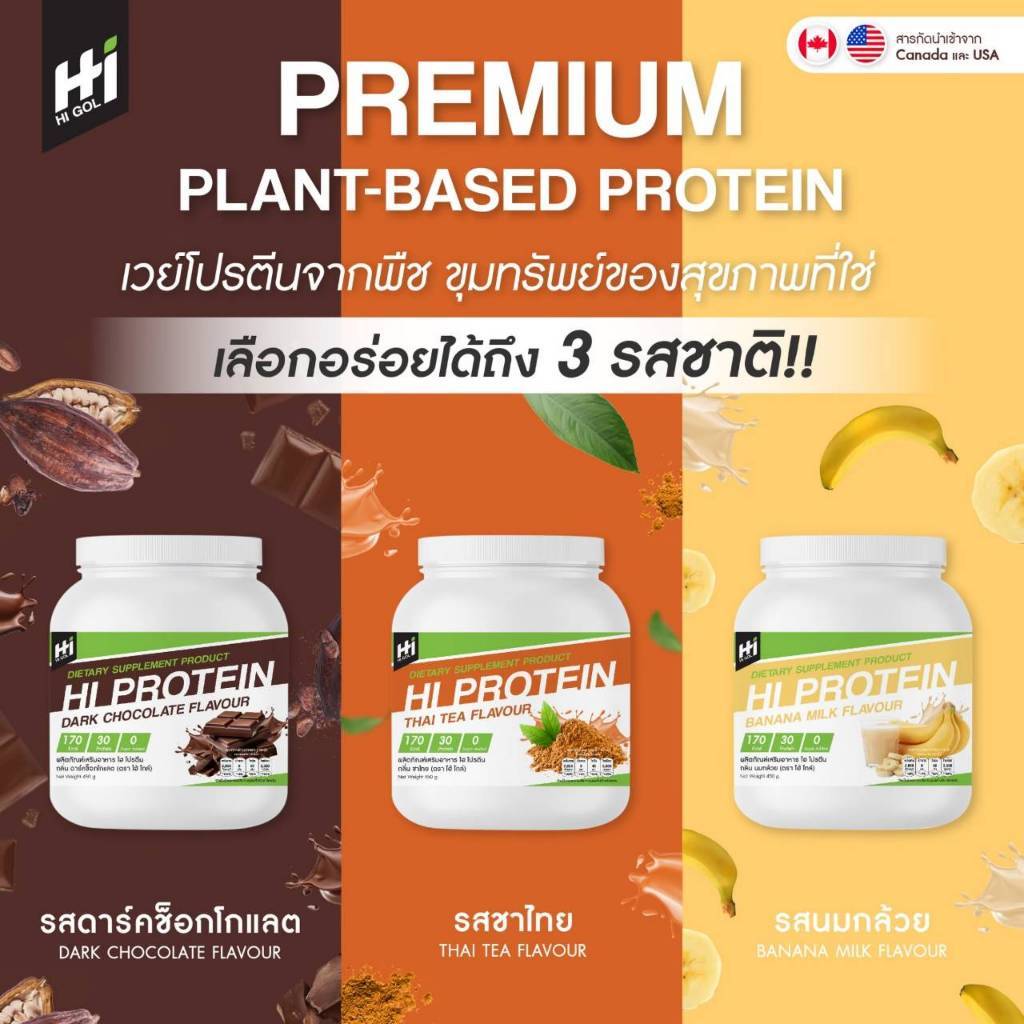 HI PROTEIN Plant-Based Protein Jar โปรตีนจากพืชแบบกระปุก 0% น้ำตาล ย่อยง่าย เสริมกล้ามเนื้อ by psure