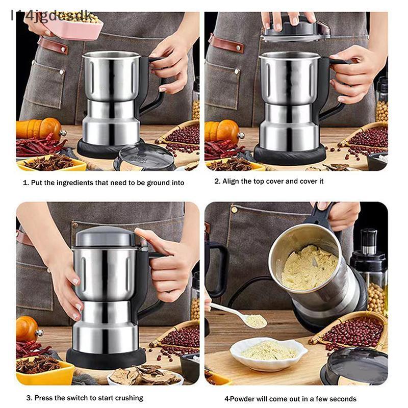 Jdth เครื่องบดกาแฟไฟฟ้าถั่วสแตนเลสเครื่องมิลลิ่งเมล็ดกาแฟไฟฟ้าเครื่องบดถั่ว