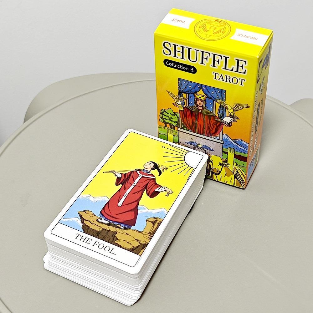 Shuffle Tarot 10.3*6 ซม.คอลเลกชัน B Shuffled World of RWS Tarot Deck 80 ชิ้นการ์ด Creative Way of Te