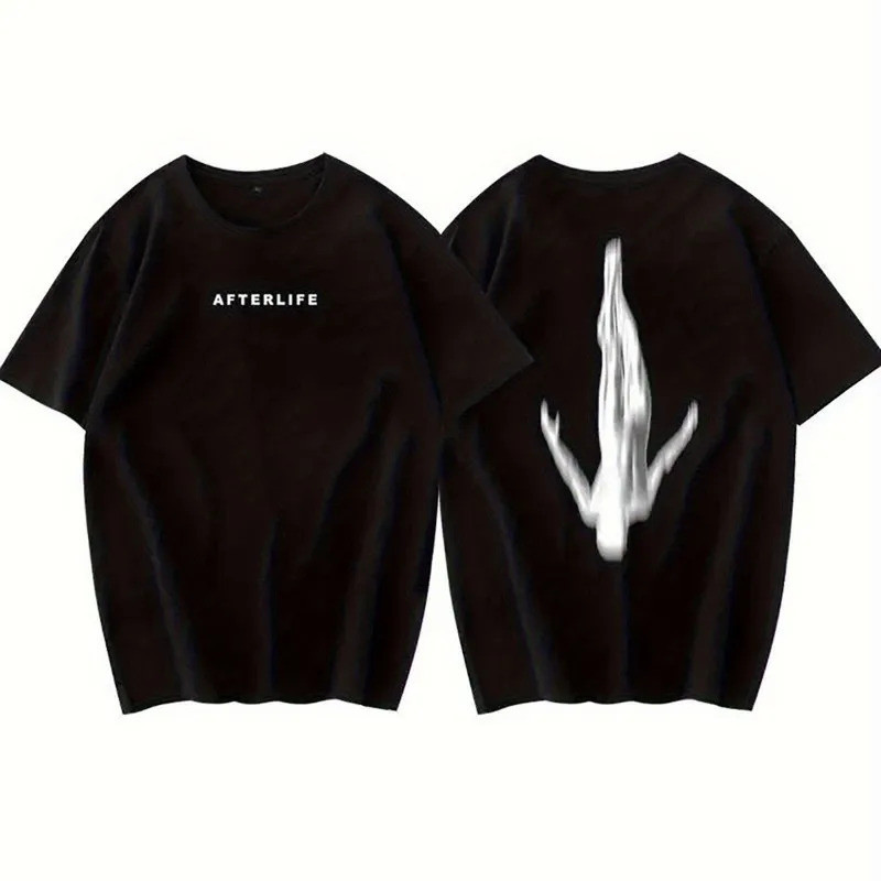 เพลงที่ดีที่สุดธุรกิจเสื้อยืด 100 เปิดผู้ชาย AFTERLIFE & DJ Anyma พร้อมโลโก้ Soundwave 100 กราฟิก DJ