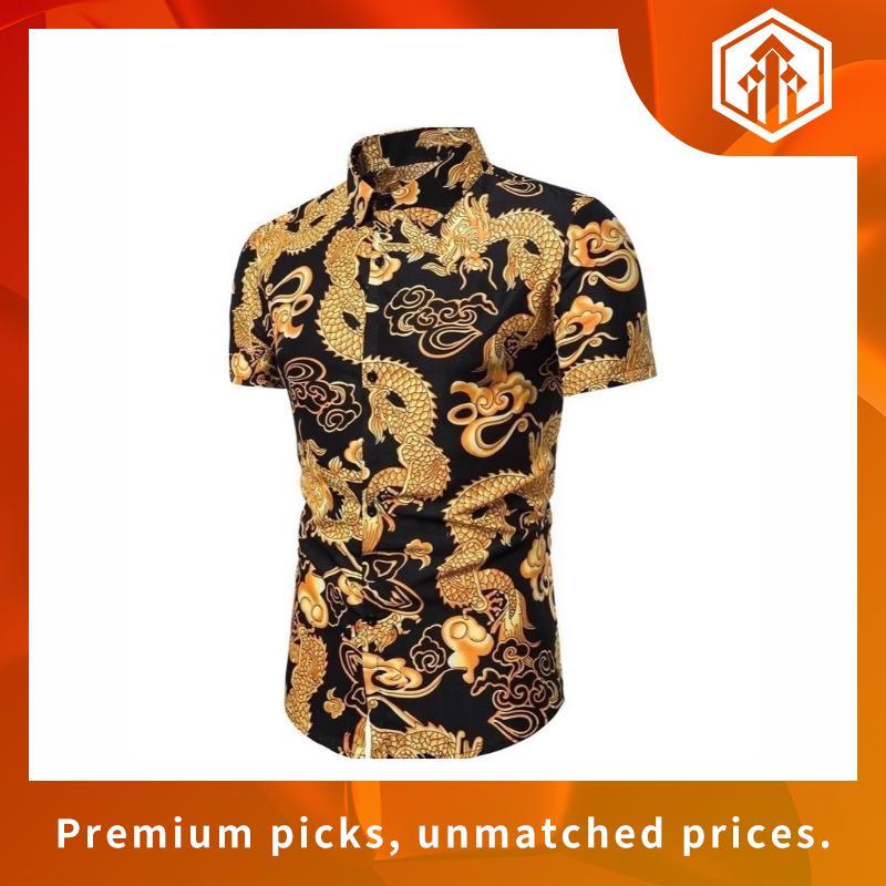 John Henry เสื้อเชิ้ตแขนสั้นผู้ชาย รุ่น Men's Short Sleeves Relaxed Fit Shirt (Red) Code: JH S125MSS