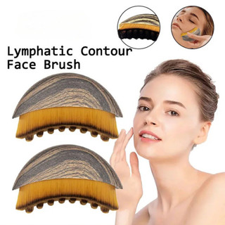 Escova Facial De Contorno Linfático Ergonomicamente Projetada Para Caber Em Massageador De Drenagem De Escultura Rosto A