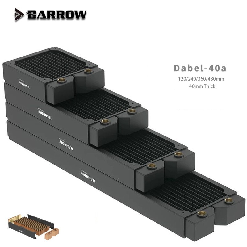 Barrow หม้อน้ําทองแดง หนา 40 มม. อุปกรณ์เสริม สําหรับพัดลมระบายความร้อน 120 มม. PC Dabel-40a 240 360 480