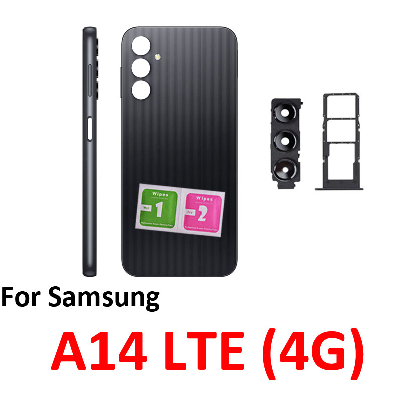 โทรศัพท์ฝาหลังใหม่สําหรับ Samsung Galaxy A14 LTE 4G A145F A145 แชสซีด้านหลังแผงกล้องเลนส์เปลี่ยนชิ้นส่วน