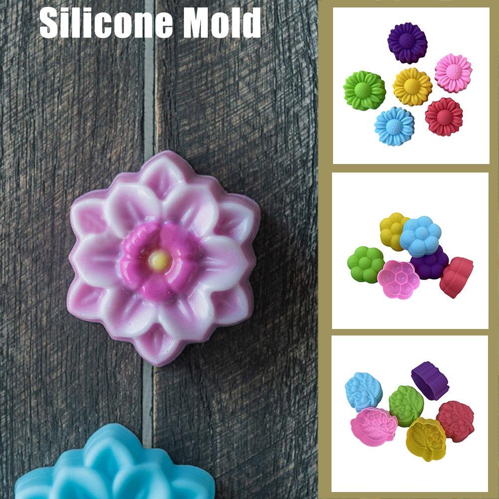 Non-stick ดอกไม้พุดดิ้งเค้กซิลิโคนแม่พิมพ์ช็อกโกแลตมินิสบู่เครื่องมือ Ice Cupcake Mould Diy D8d9