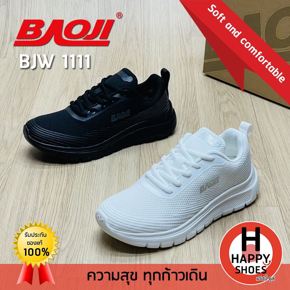 [บาโอจิแท้100%ไซส์37-41ฟรี...ถุงเท้า 1 คู่] BAOJI รุ่น BJW1111 รองเท้าผ้าใบหญิง รองเท้ากีฬาหญิง รองเ