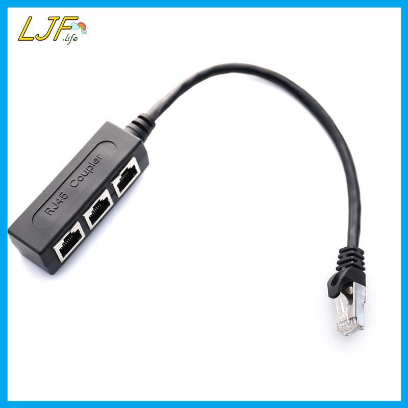 LJF RJ45 Splitter LAN Ethernet Network RJ45 Connector Splitter Adapter Cable