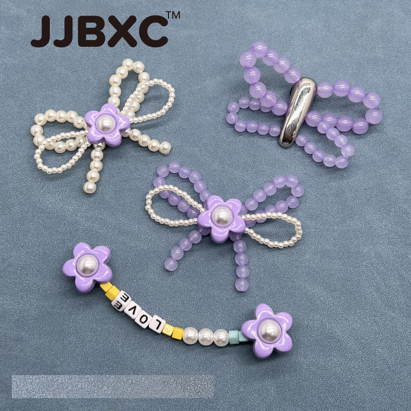 ติดแต่งรองเท้าหัวเข็มขัด แบบทรงสามมิติ โบว์คุณภาพสูง