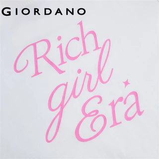 GIORDANO เสื้อยืดผู้หญิง Women's Comfort Printed Tee 05396238