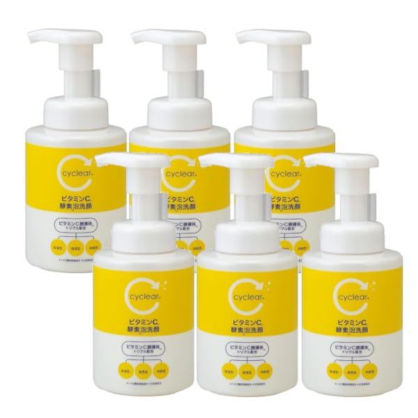 เซต 6 ขวด Kumanoyushi Cyclear (Vitamin C Enzyme Foam Cleanser) โฟมล้างหน้า วิตามินซี (Vitamin C) และ