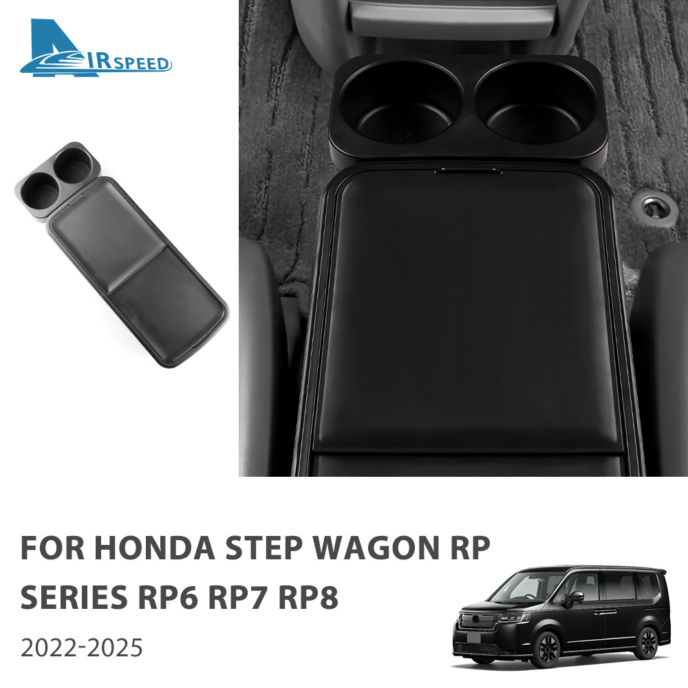 2022-2025 Honda StepWGN RP8 คอนโซลกลางที่เท้าแขนพร้อมที่วางแก้วการปรับเปลี่ยนภายในชิ้นส่วนรถยนต์