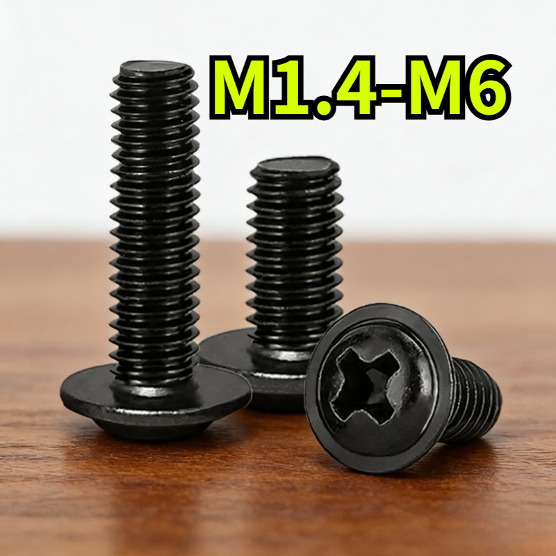 [YDY-R1] สกรู น็อต JP น็อต สกรู หัวกลม หัวแพน แฉก P+ เหล็กคาร์บอน เกลียวมิล หยาบ M1.4/M1.7/M2-M6