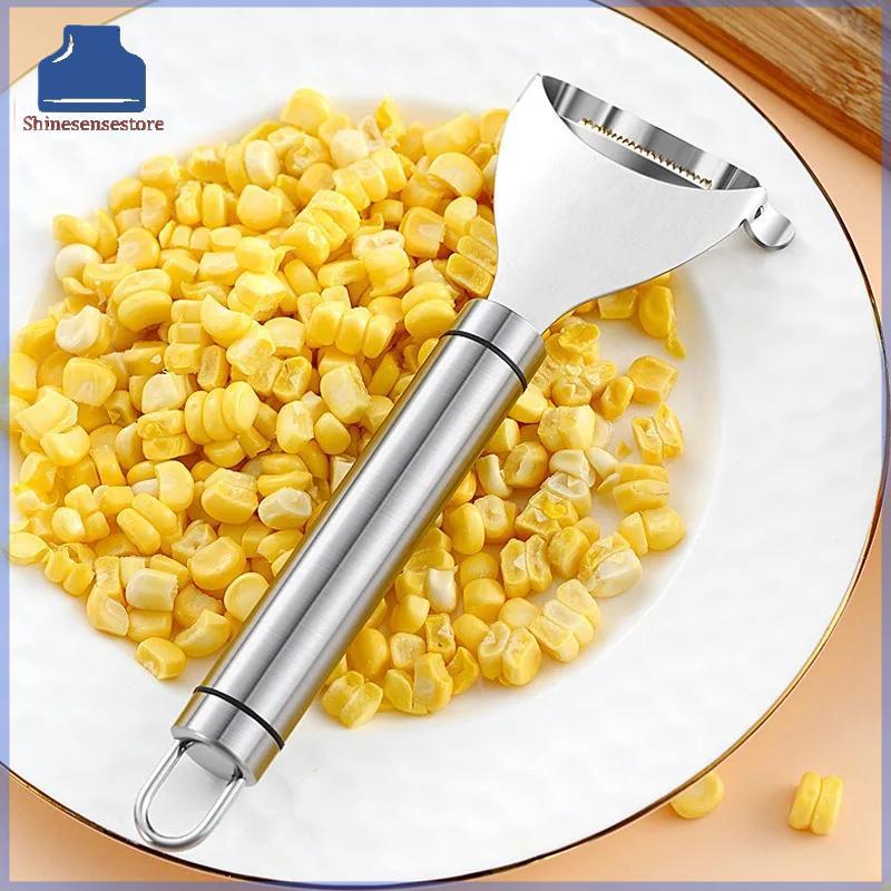 SHINE Kitchen Corn Sheller สแตนเลสกบข้าวโพดในครัวเรือนเปลือกข้าวโพดคู่มือข้าวโพด Thresher Roe Deer ก