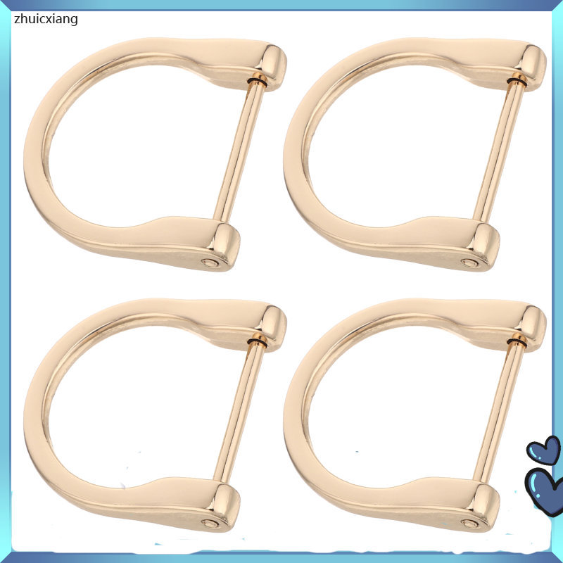 4 ชิ้น Elegant Gold Finish Horseshoe D- Screw สําหรับซ่อมกระเป๋าและกระเป๋าทํา zhuicxiang