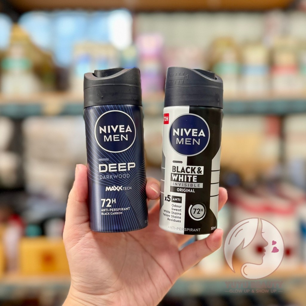 Nivea Men 72hrs Anti-perspirant Deodorant Body Spray 50ml. ผู้ชาย สเปรย์ลดเหงื่อ ระงับกลิ่นกาย