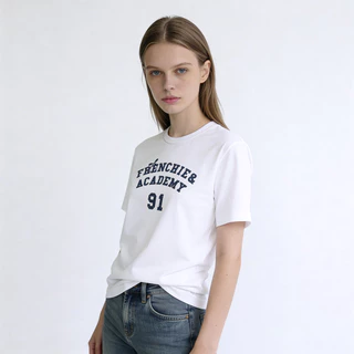 ESP เสื้อทีเชิ้ต เฟรนช์ชี่ ผู้หญิง สีขาว | Frenchie T- shirt | 06428