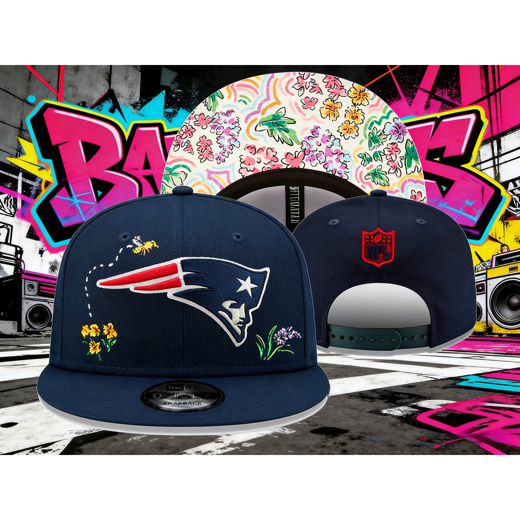 New eraThe football teamNew England Patriotsbaseball caps for menWomens Wide Brim Hat (หมวกขนาดบวกรุ
