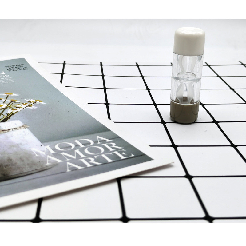 baoluan#RGP Contact lens case, double-ended hard lens case, transparent portable storage case for my