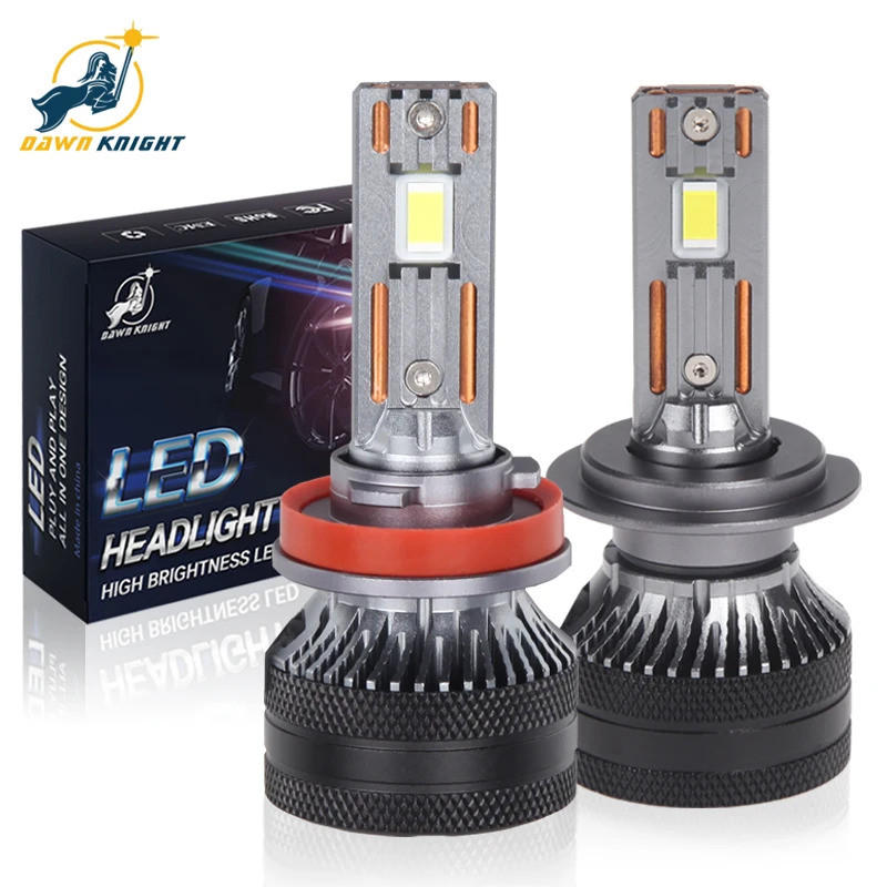 DAWN KNIGHT 140W K5C PLUS H7 H11 H1 H4 หลอดไฟ LED 4300K LED HB3 HB4 หลอดทองแดงคู่ชุดไฟ LED สําหรับรถ