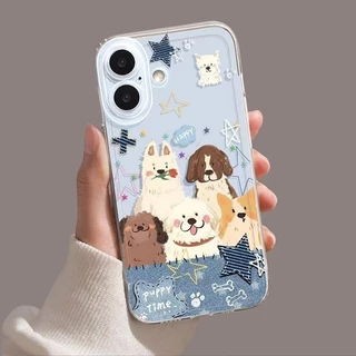 โปร่งใส จัดส่งจากประเทศไทย ปาร์ตี้ลูกแมว for iPhone เคสไอโฟน17 11 12 13 14 15 16 PLUS PRO MAX X XS MAX XR 7/8PLUS แอปเปิ