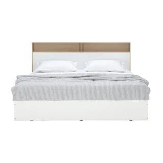 HomeHuk เตียงนอน รุ่นคาร์เนชั่น - สีขาว/ธรรมชาติ