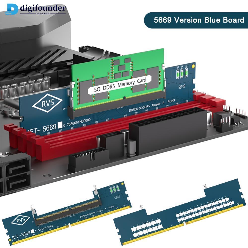 DIGIFOUNDER แล็ปท็อป DDR5 RAM ถึง SO DDR5 U-DIMM Desktop Adapter Card Memory Tester SO DDR5 ถึง DDR5