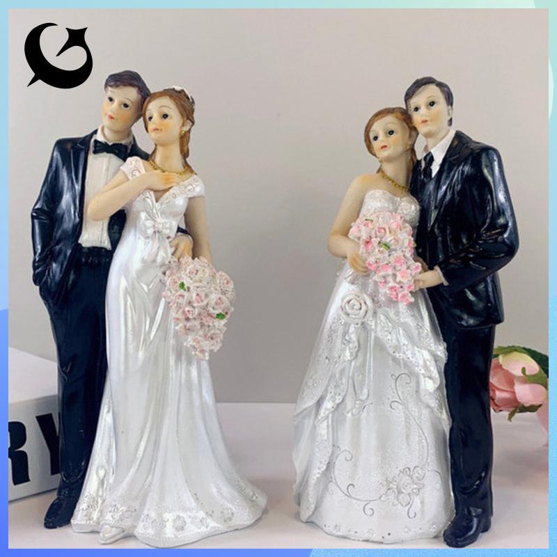 [FIREFLY1] Elegant Bride & Groom Wedding Cake Topper - ครบรอบ, ฝักบัวเจ้าสาว, ตกแต่งหมั้น OOO
