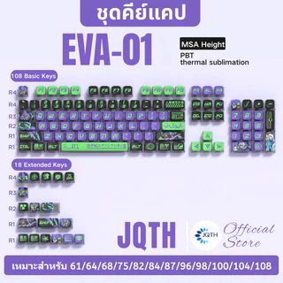 JQTH ปุ่มกดคีย์บอร์ด EVA / Pokémon / SPY×FAMILY ชุดคีย์แคปแบบสั่งทำพิเศษ ปุ่มกดคีย์บอร์ดเชิงกลที่ทำจากวัสดุ PBT