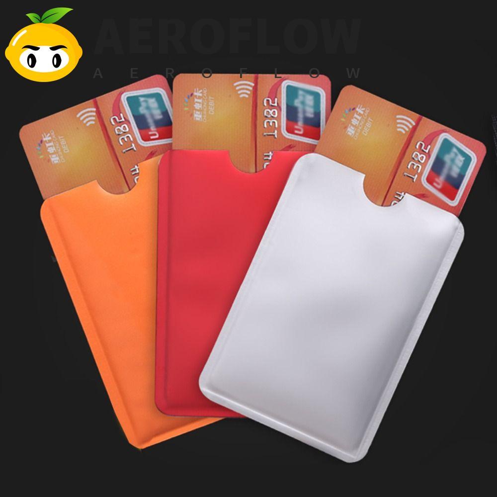 AEROFLOW ID Card Protector Blocker อ่าน proof 10 ชิ้น Anti-Theft RFID Card Contactless กระเป๋าสตางค์