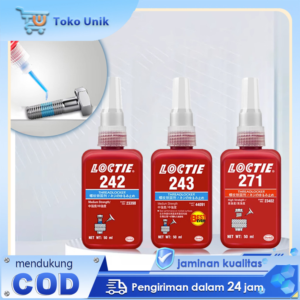 50ml Thread Locker 242/243/271 ถาวร Bolt Safety Glue Thread Locking Glue
