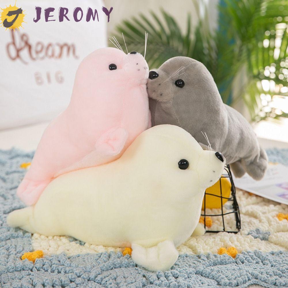 JEROMY Seal ตุ๊กตาตุ๊กตา, หมอนสัตว์ Fluffy Seal Plush ตุ๊กตาของเล่น, แฟชั่น Comfy Soft Plushy Sea Li