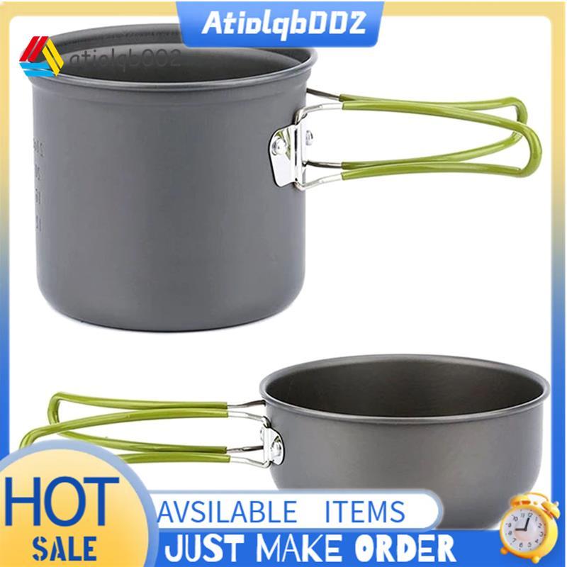 Camping เครื่องครัว Mess Kit Ultralight Camping หม้อชุดทําอาหารกลางแจ้งบนโต๊ะอาหาร