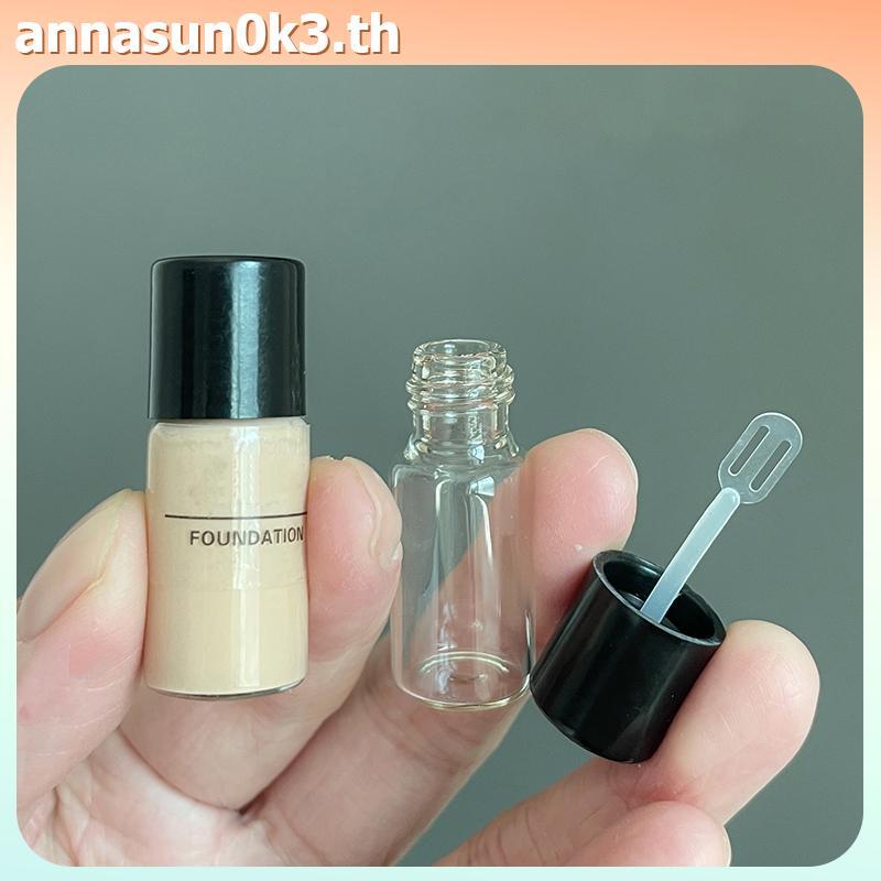 AN 1/2/5 ชิ้นขวดรีฟิล Liquid Foundation 4ml Subpaage Travel ขวดเปล่า Mini ขุดช้อนเครื่องสําอางเครื่อ
