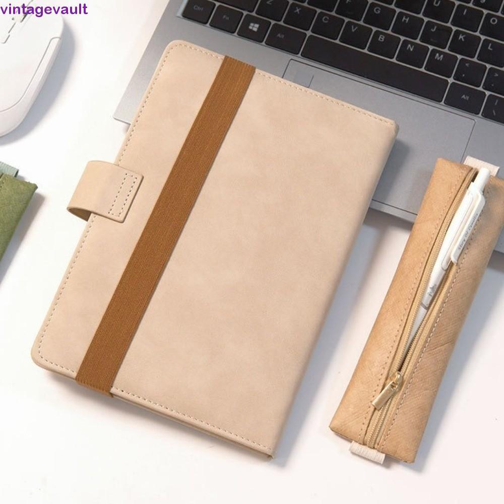 VINTAGEVAULT เคสปากกาที่ถอดออกได้,เคสวงยืดหยุ่นกันน้ําแบบปรับได้,อุปกรณ์สํานักงานอเนกประสงค์น้ําหนัก