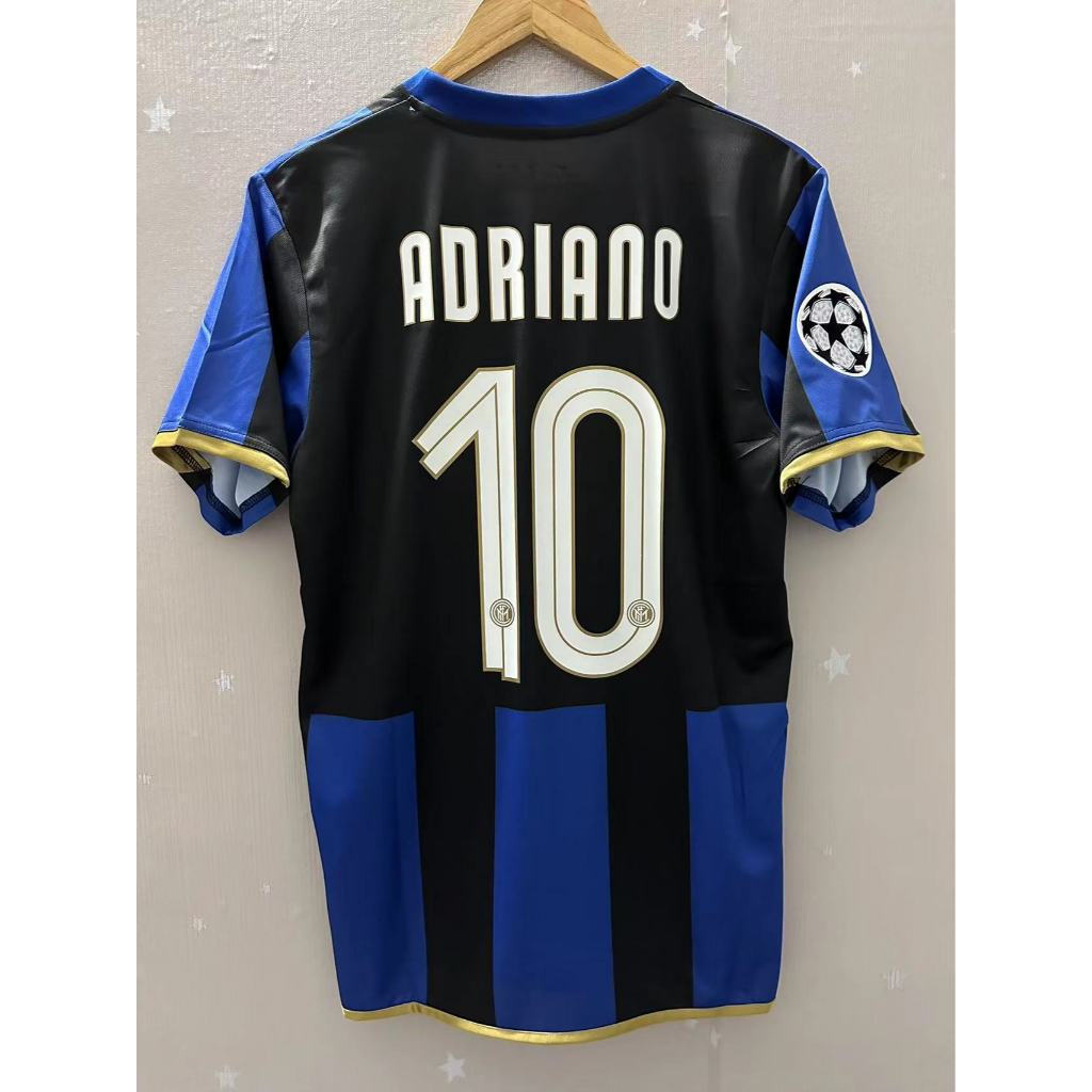 เสื้อฟุตบอลย้อนยุค ADRIANO Inter Milan 08-09 แบบกำหนดเอง คุณภาพสูง