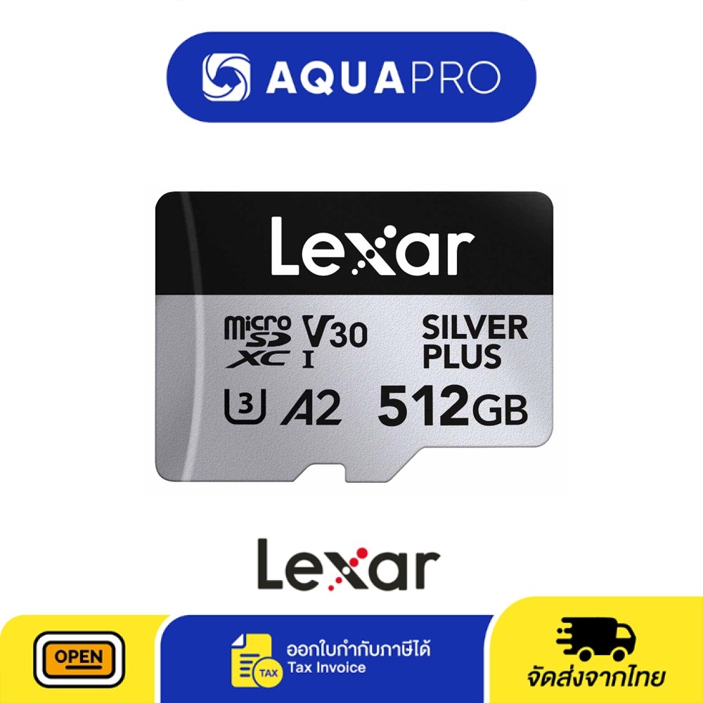 Lexar 512 GB Professional Silver Plus microSDXC By Aquapro