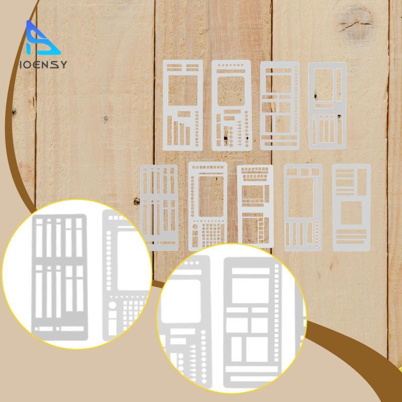 [Ioensy] 9 ชิ้น Journal Stencil Planner Tracker แม่แบบ DIY Crafting ไอเดียมัลติฟังก์ชั่น