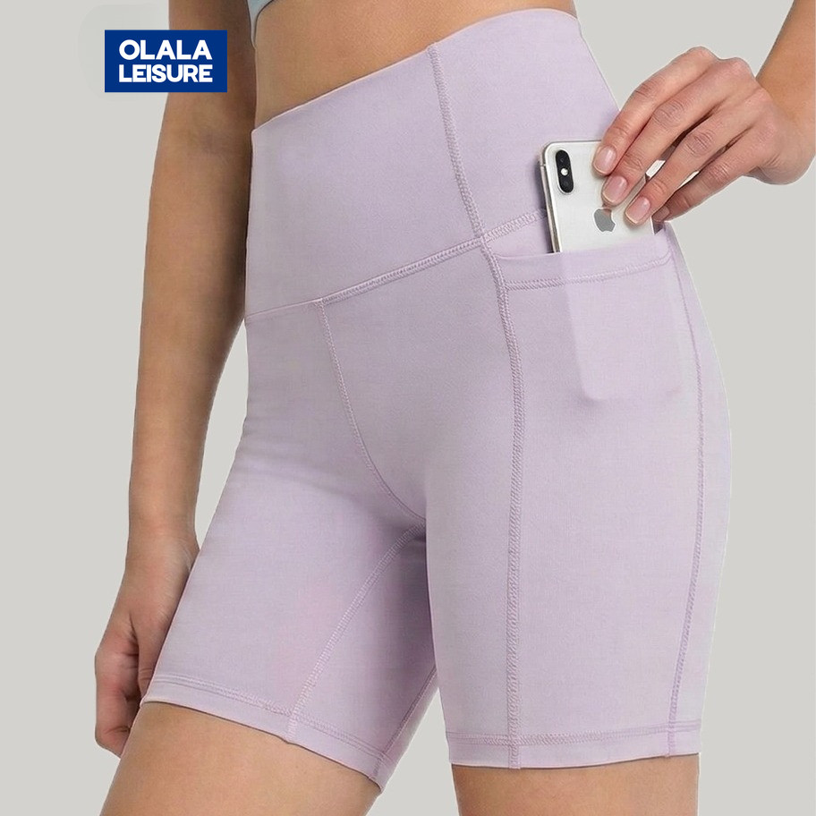 OLALA LEISURE กางเกงกีฬา เอวสูง เหมาะกับใส่เล่นโยคะ ฟิตเนส สําหรับผู้หญิง