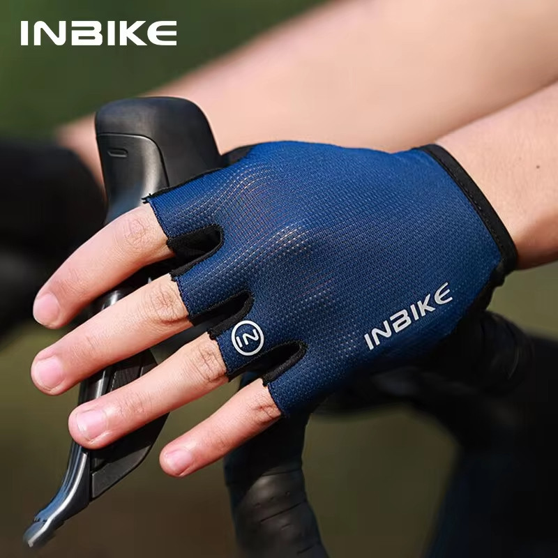 INBIKE Half Finger Cycling Gloves Summer Bicycle Gloves Shock-absorption Breathable Mountain Bike MT