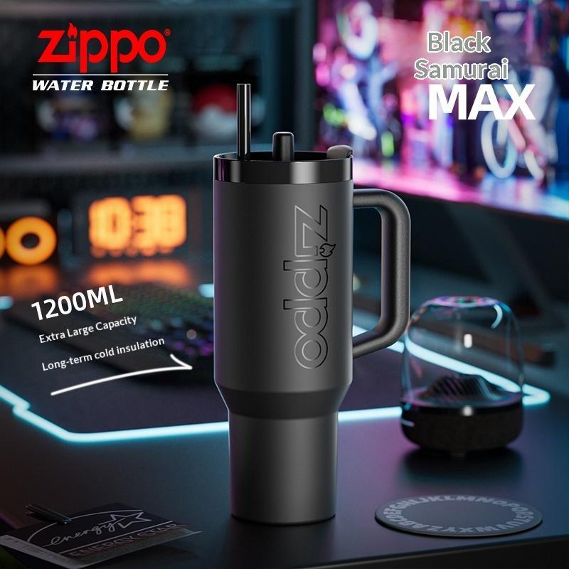 ZIPPO Black Samurai Ice Bully Cup 1200ML, แก้วน้ําของขวัญ, การประชุมทางอุณหภูมิ, ป้องกันการรั่ว
