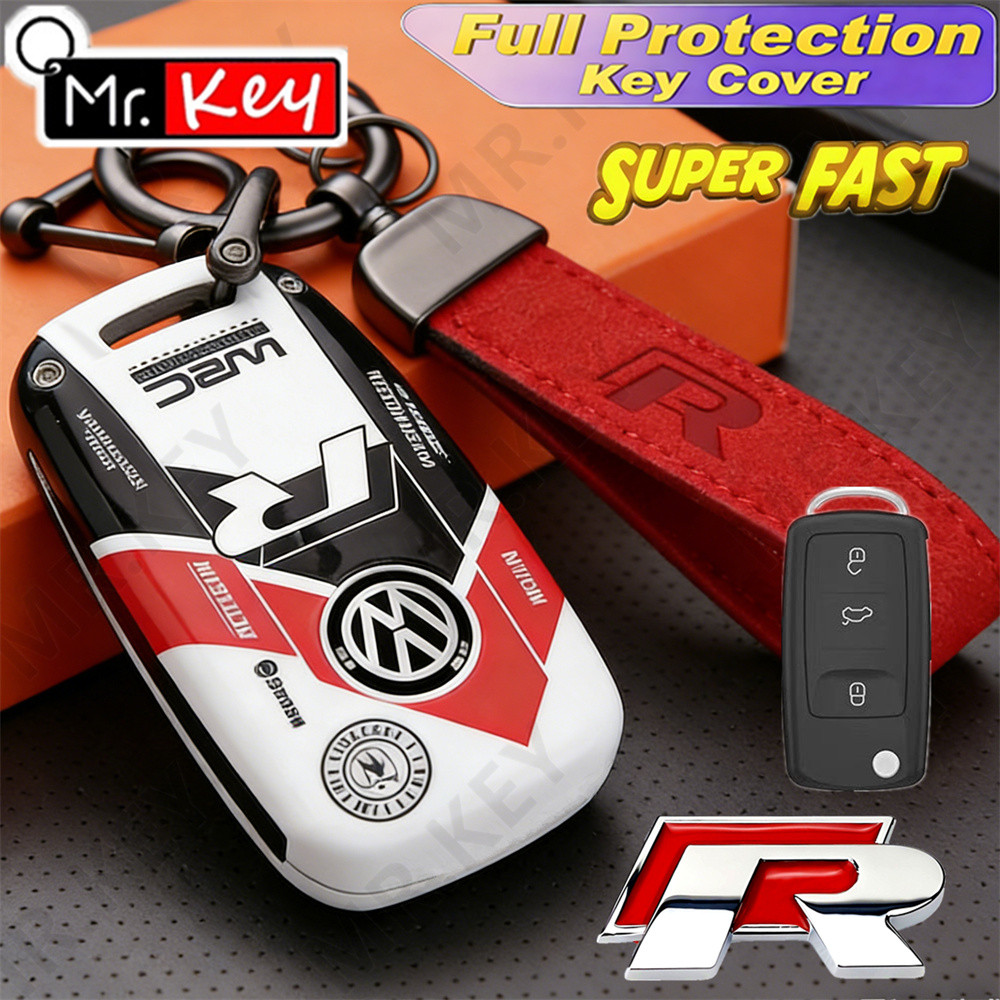 [Mr.Key] VW R Line Style Key Case Volkswagen Golf MK6 POLO GTI Beetle Jetta Eos Beetle Polo Tiguan