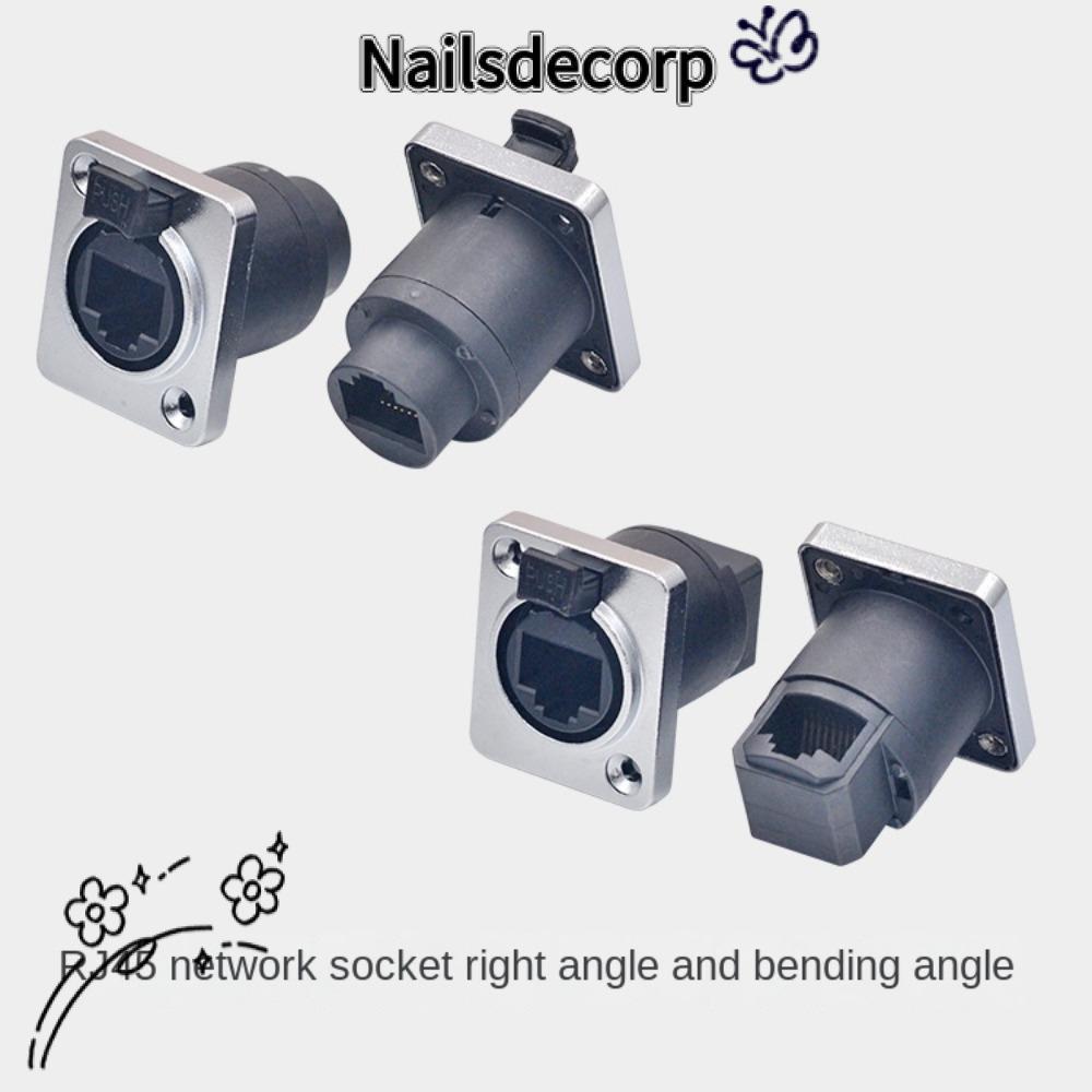 NAILS RJ45 Ethernet Connector, กันน้ําพร้อมฝาครอบยาง RJ45, Interface Socket Cable Holder คุณภาพสูง I