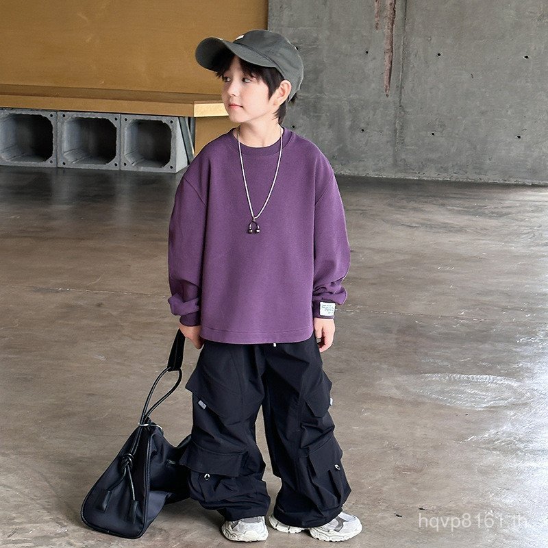 สติกเกอร์หลายขนาด Top Beibei รุ่น Qiuai 2025 สำหรับเสื้อผ้าเด็ก แบบสบายรอบคอ สไตล์เกาหลี Wei Classy 