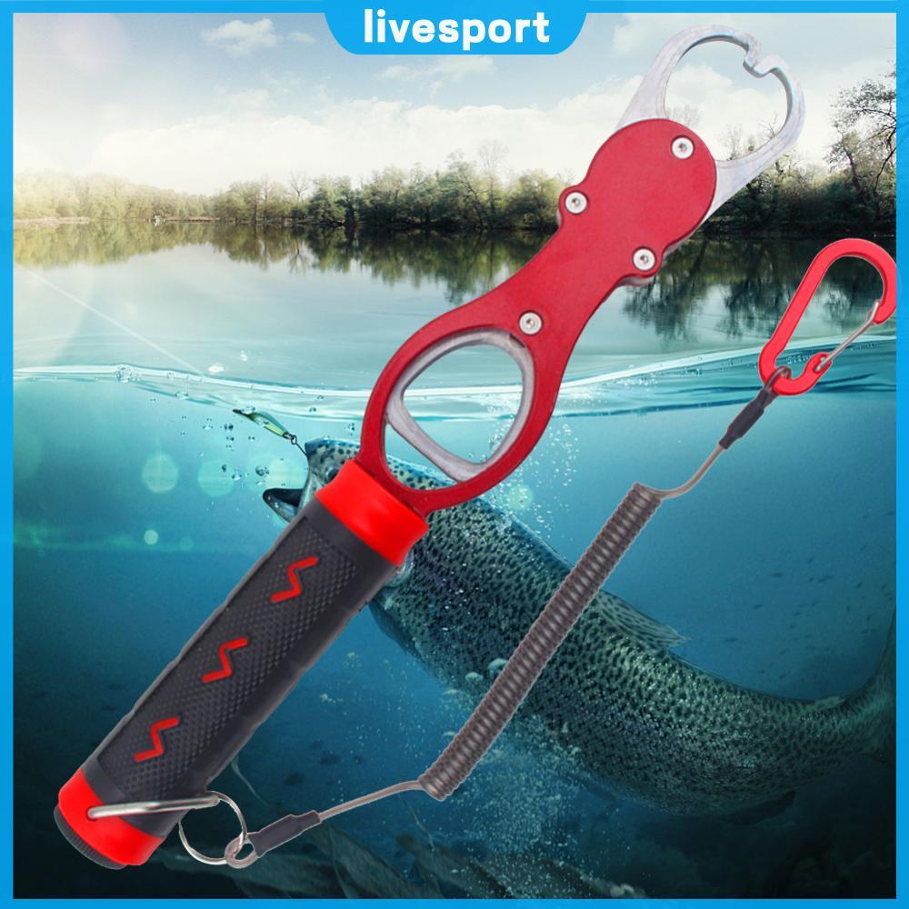 คีมตกปลา Fish Lip Gripper พร้อมเครื่องชั่งน้ำหนักและที่ถือปลา ใช้งานได้อย่างมืออาชีพ