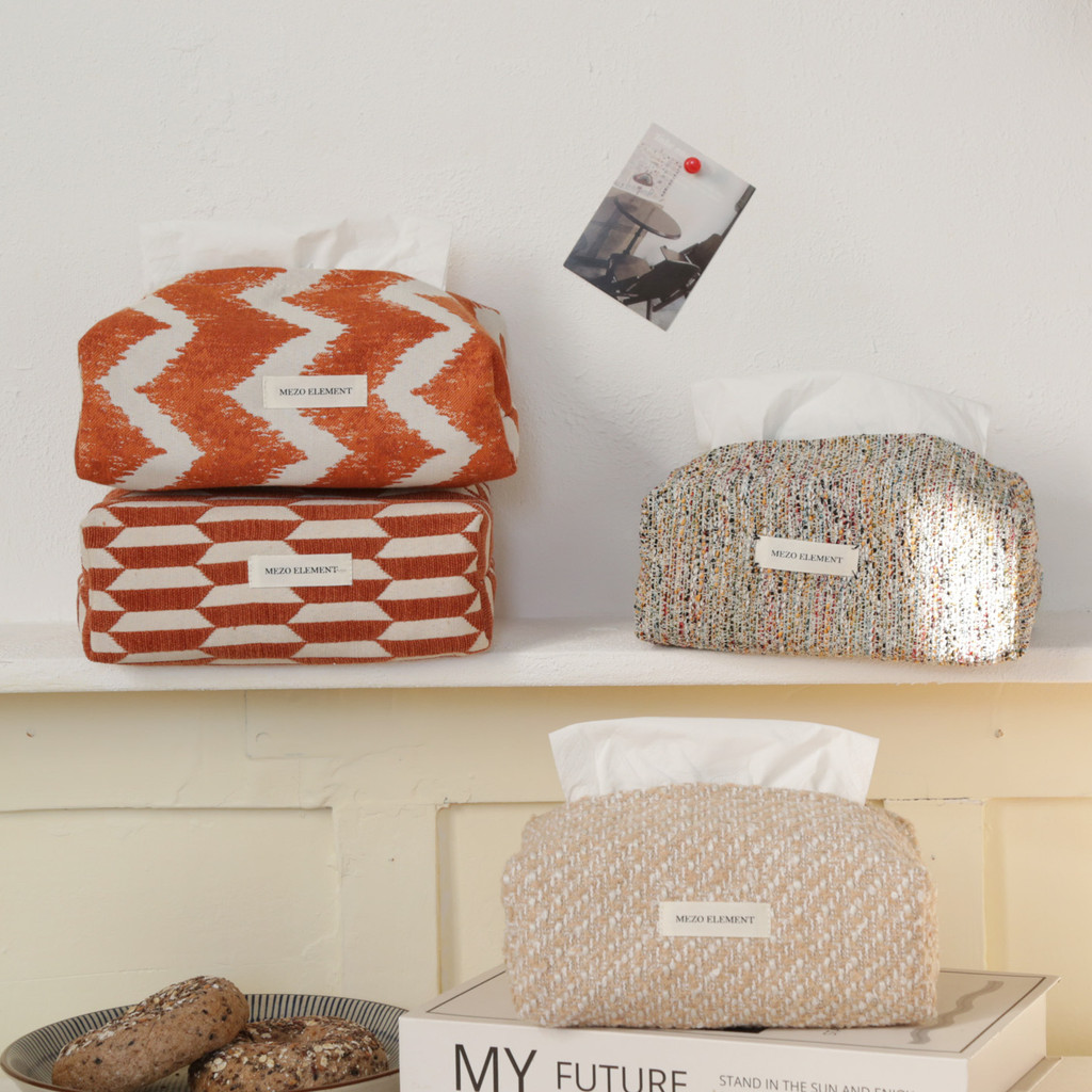 Meizuo Elements Home Furnishing Fabric Tissue Box Orange Simple Tissue Bag Paper Box Desktop Paper B